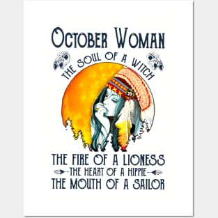 hippie october woman the soul of a witch Posters and Art